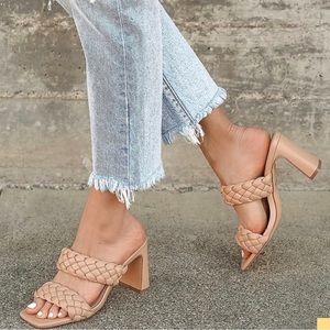 Lulu’s Louella Light Nude Heel Sandals